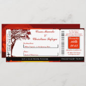 Coucher du soleil dans le faire-part de mariage de (Devant / Derrière)