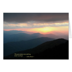 Coucher du soleil dans le Smokies : Mtns sont