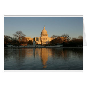 Coucher du soleil de bâtiment de capitol des USA