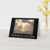 Coucher du soleil de carte d'inspiration (Fleur jaune)