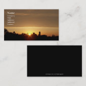 Coucher du soleil de ferme - cartes de visite (Devant / Derrière)
