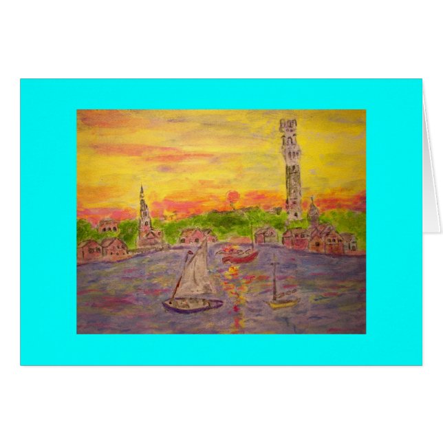 coucher du soleil de la nouvelle-angleterre (Devant horizontal)