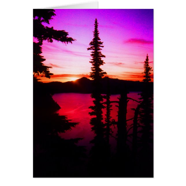 Coucher du soleil de lac crater (Devant)