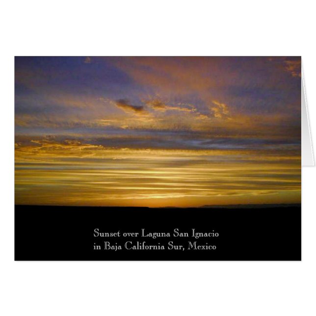 Coucher du soleil de lagune de San Ignacio (Devant horizontal)