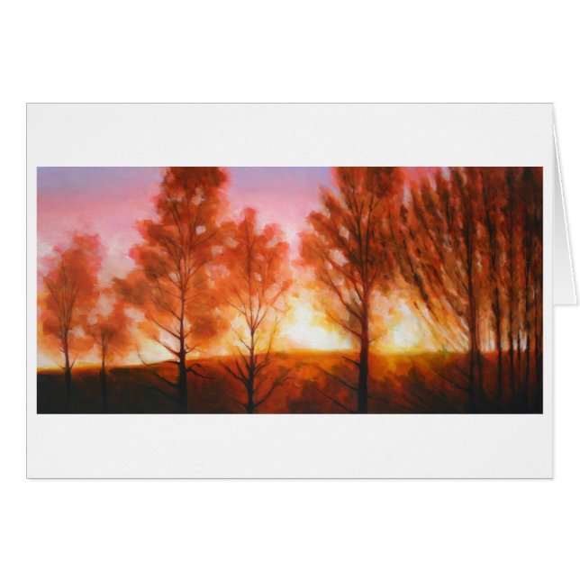 Coucher du soleil de milieu de l'été (Devant Horizontal)