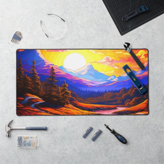 Coucher du soleil de montagne (Poste de travail)