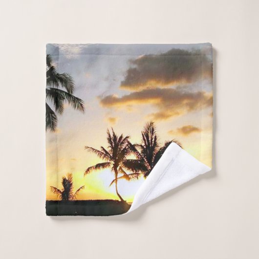 Coucher du soleil de *New* dans l'ensemble de (Gant de toilette)