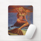 Coucher du soleil de sirène - tapis de souris (Avec souris)