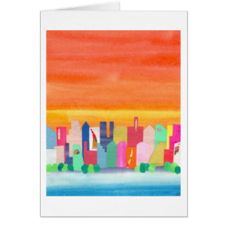 Coucher du soleil de ville