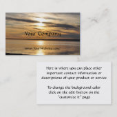 Coucher du soleil d'or 3 - modèle de carte de (Devant / Derrière)