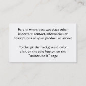 Coucher du soleil d'or 3 - modèle de carte de (Dos)