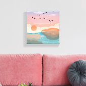 Coucher du soleil Gradient Wall Art | Toile enrobé (Insitu(Salon))