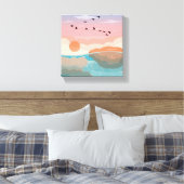Coucher du soleil Gradient Wall Art | Toile enrobé (Insitu(Chambre))