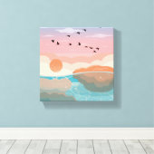 Coucher du soleil Gradient Wall Art | Toile enrobé (Insitu (Plancher de Bois))