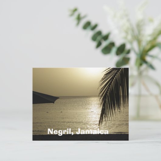 Coucher du soleil : Negril, Carte postale Jamaïque (Debout devant)