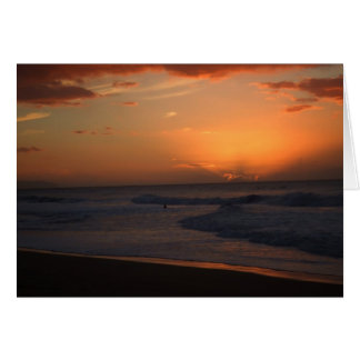 Coucher du soleil rouge