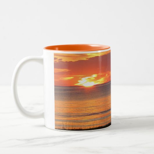 Coucher du soleil Scène café Mug (Gauche)