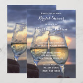 Coucher Du Soleil Sur La Plage Invitations De Douc (Devant / Derrière)