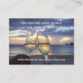 Coucher Du Soleil Sur La Plage Mariage Cartes D'Hé (Dos)