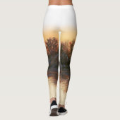 "Coucher du soleil sur la rivière" Leggings (Dos)