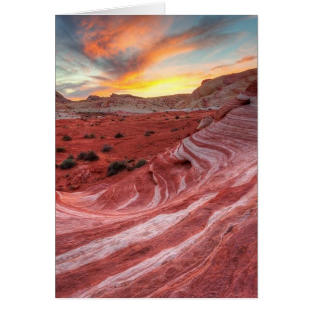 Coucher du soleil sur la vague du feu (Devant)