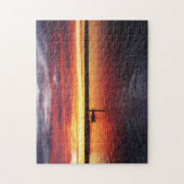 Coucher du soleil sur le puzzle de baie de Morro (Vertical)