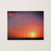 Coucher du soleil sur le puzzle de plage (Horizontal)