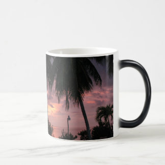 Coucher du soleil tropical sur une tasse morphing