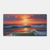 Coucher Rouge Océan Peinture de paysage marin (Recto)