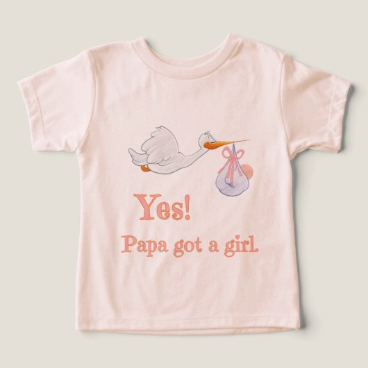 Coucou cigogne, oui, Papa a eu une fille (Design Recto)