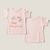 Coucou cigogne, oui, Papa a eu une fille (Design Recto & Verso)