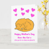 Coucou de la carte des mères de chats endormies (Fleur jaune)