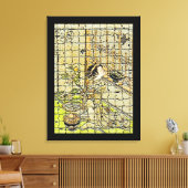 Coucou de mai vintage avec toile d'art moderne (Insitu(Salon))