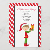 Coucou Elf avec un Invitation de Noël (Devant / Derrière)