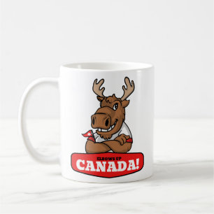 Coudes en l'air Canada! Tasse drôle de l'orignal t