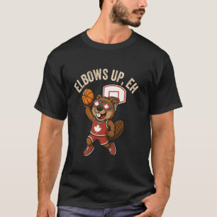 Coudes haut Eh Beaver PanierBall TShirt Funny Cana