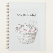 Coudre Beau Panier de Fil Rose Blush Blanc (Devant)