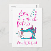 Coudre beaucoup de tissu carte postale (Devant / Derrière)