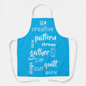 Coudre des mots tablier bleu (Recto)