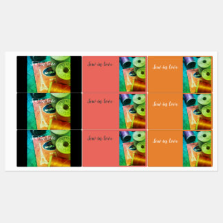 Coudre en Étiquettes amoureux