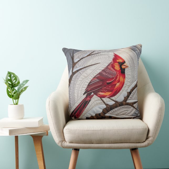 Couette cardinale et oreiller à lancer - Cardinal  (Chaise)