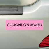 COUGAR AAN BOORD BUMPERSTICKER (Op auto)