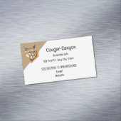 Cougar aquarelle avec Carte de visite de sentiers  (In Situ)