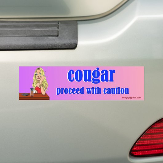 cougar bumpersticker (Op auto)