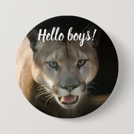 Cougar-Button Ronde Button 7,6 Cm (Voorkant)