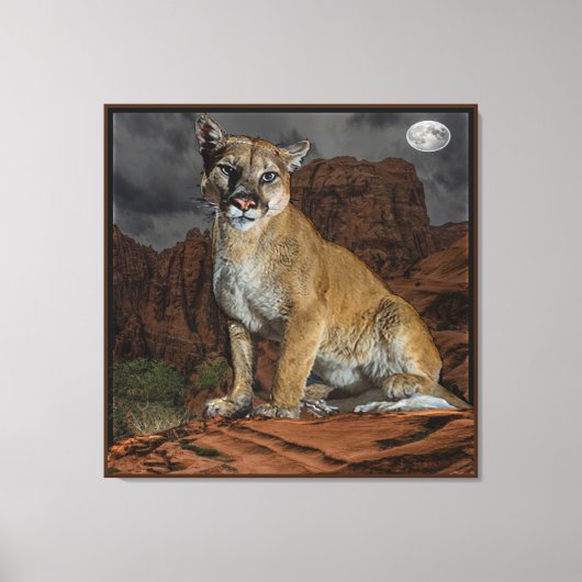 Cougar Canvas afdrukken (Voorkant)