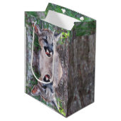 Cougar Cub Small of Medium Gift Bag Medium Cadeauzakje (Voorkant Gekanteld)