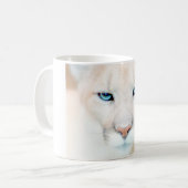 Cougar Face Wildlife Coffee Mok (Voorkant links)