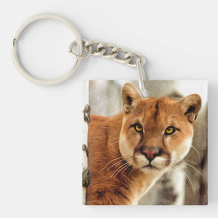 Cougar Foto's schilderen Sleutelhanger