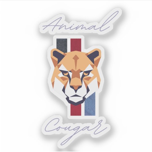 cougar head sticker (Devant)